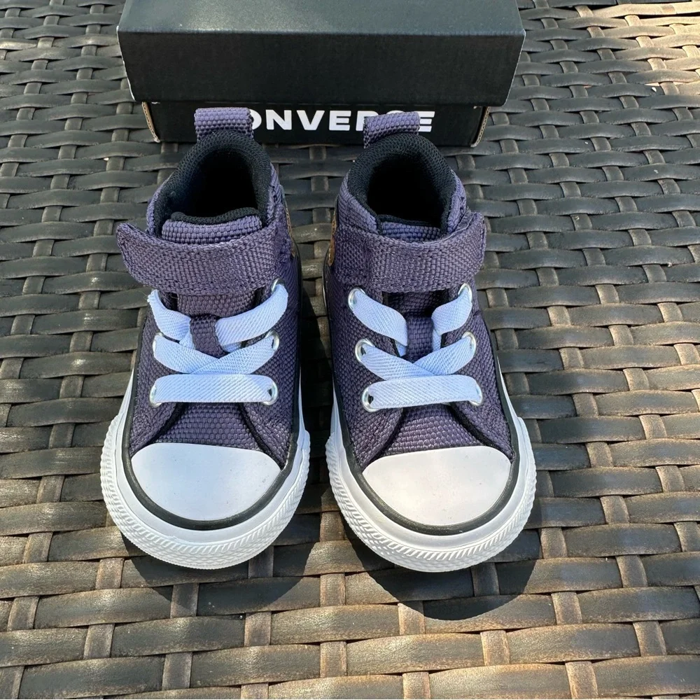 New Converse High-Top Sneakers, Malden Street 1V Mid Size 3M baby, Shadow Purple
